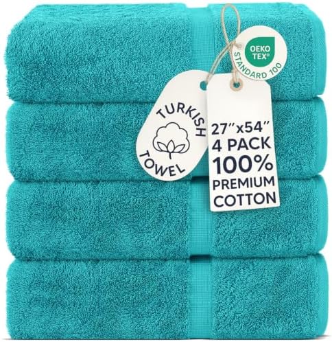 100% Cotton 4-Pack Bath Towels 27x54