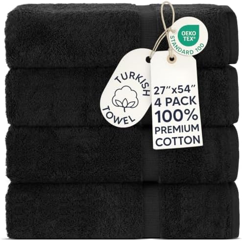 100% Cotton 4-Pack Bath Towels 27x54
