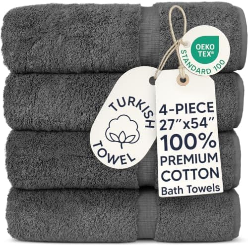 100% Cotton 4-Pack Bath Towels 27x54