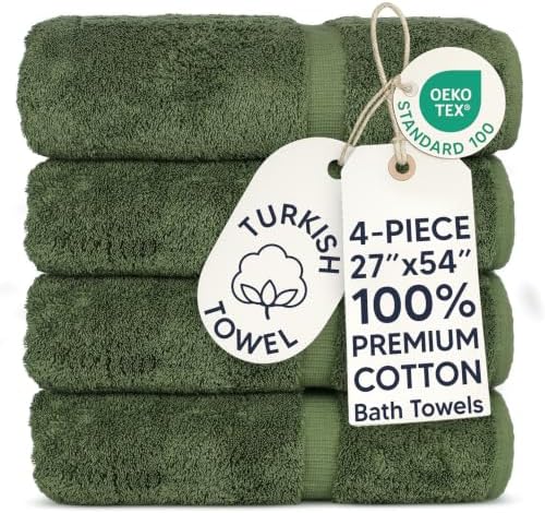 100% Cotton 4-Pack Bath Towels 27x54