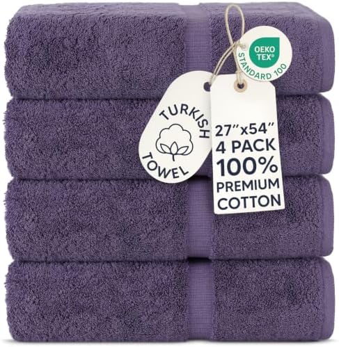 100% Cotton 4-Pack Bath Towels 27x54