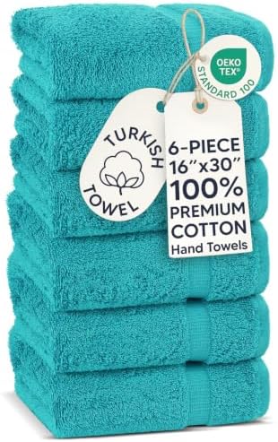 100% Cotton 6-Pack Hand Towels 16x30