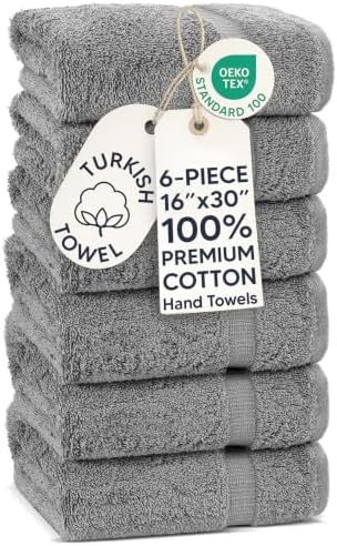 100% Cotton 6-Pack Hand Towels 16x30