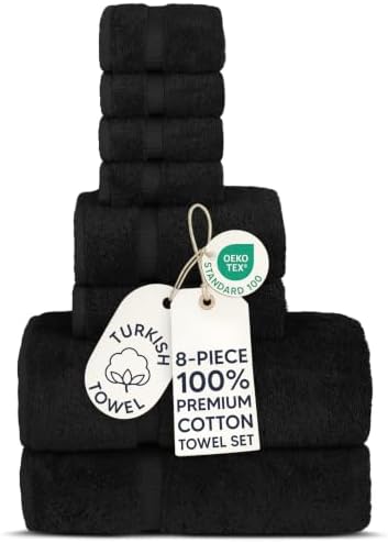 100% Cotton 8-Piece Towel Set