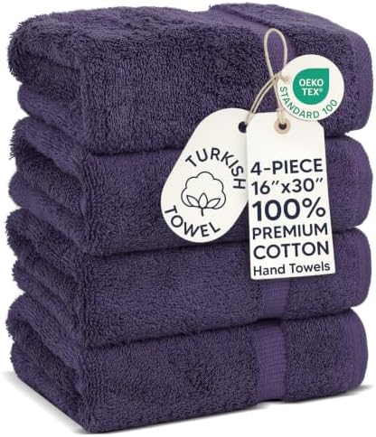100% Cotton Premium Turkish Towels for Bathroom | 16'' x 30…