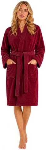 100% Cotton Terry Cloth Turkish Kimono Bathrobe for Women (…