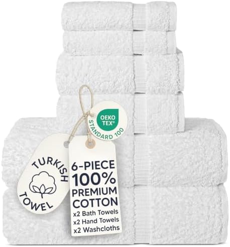 Luxury Spa and Hotel Quality Premium Turkish Cotton 6-Piece…