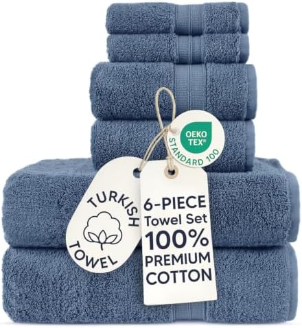 Soft & Absorbent 100% Cotton Premium Turkish Towels for Bat…
